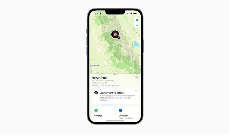 桑珠孜苹果14维修分享iPhone14系列中 FindMy功能通过卫星分享位置方法教程 